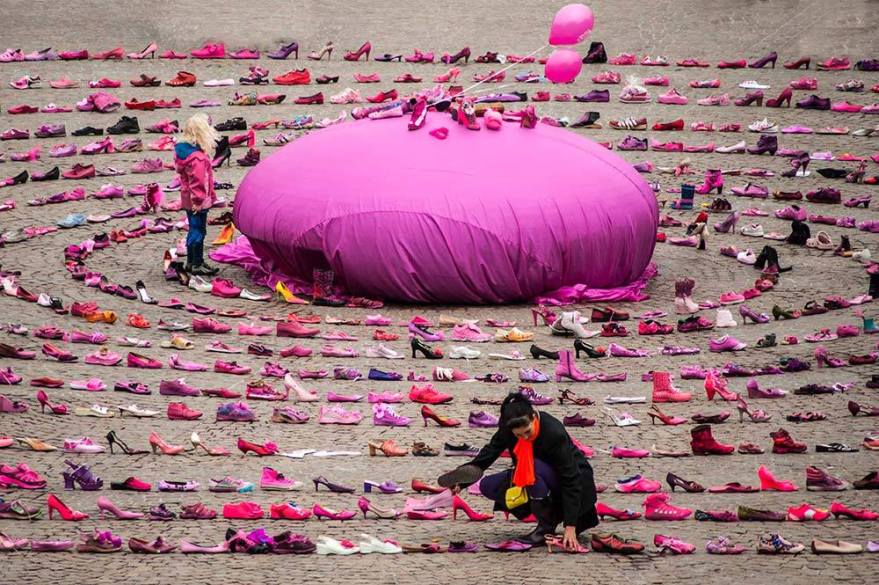 Pink Shoe Day Spiral